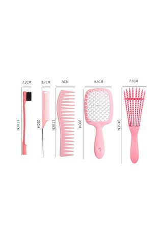 Moveevo Saç Şekillendirici 5 Parça Çok Fonksiyonlu Masaj Tarak Mor