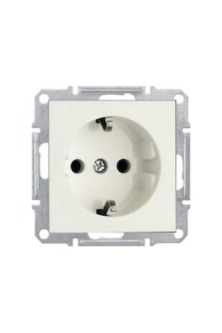 Ovivo Grano Çerçeveli Topraklı Çerçeveli Priz Beyaz