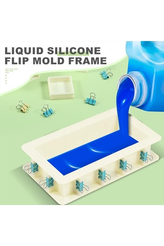 Gildedwill Silikon Kalıp Yapımı İçin Ayarlanabilir Kalıp Muhafazası, Kendin Yap Reçine Kalıpları, Mum Kalıpları, Sabun Kalıpları Yapımı İçin Muhafaza Çerçevesi