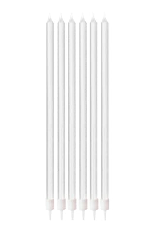 Doğum Günü Mumu 18cm 6lı Beyaz 9+