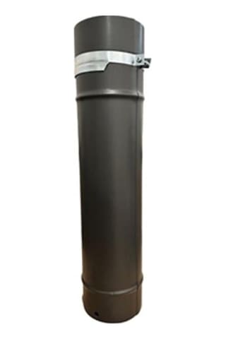 Ayarlanabilir Soba Borusu / Boy: 45 - 75 Cm / Çap: 13 Cm / Mat Siyah Emaye / Baba's Stove