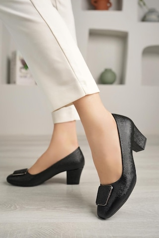 Nesil Shoes Desca 220 Siyah Nova Topuklu Günlük Kadın Ayakkabı-siyah Nova Siyah Nova