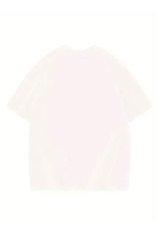Modi Baskılı Oversize Bisiklet Yaka T-shirt - Beyaz - Mymg158989