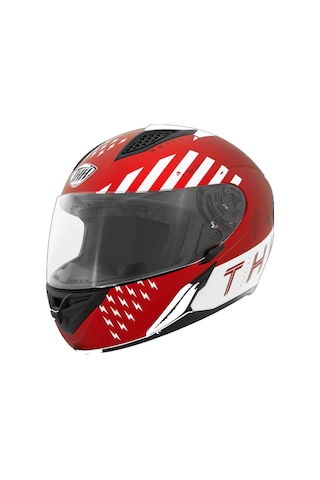 Thh T810s Mmxxı Kapalı Motosiklet Kaskı Beyaz - Kırmızı