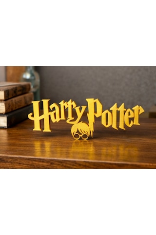Harry Potter Logo Standı Dekoratif Masa Üstü & Duvar Süsü 194x67x15 Mm 194 X 67 X 15 Mm