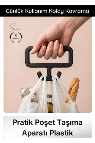 Tutacak Pratik Poşet Taşıma Aparatı Plastik Ergonomik Tutacak Market Alışveriş Dayanıklı Konforlu H Çok Renkli