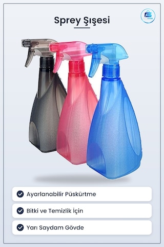 Çok Amaçlı Fısfıs Çiçek Sulama Plastik Su Sprey Şişesi Bitki Temi