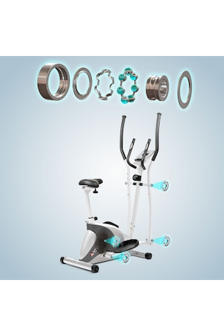 Asvıva C16 Bluetooth Beyaz Çapraz Bisiklet & Egzersiz Bisiklet...