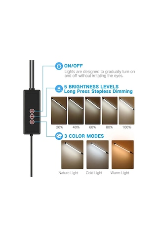 Led Masa Lambası Çift/tek Kafa Okuma Masası Lamba Klip Dim