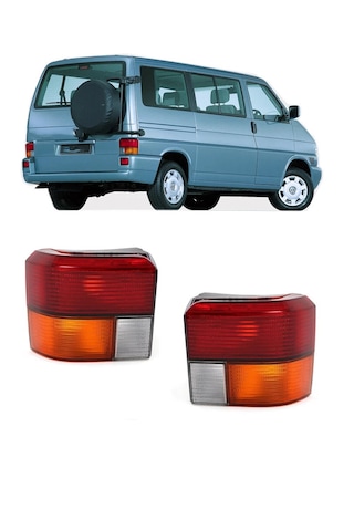 Volkswagen Transporter T4 1990-2003 Uyumlu Sağ + Sol Takım Arka Sarı Stop Lambası 2 Adet Duysuz