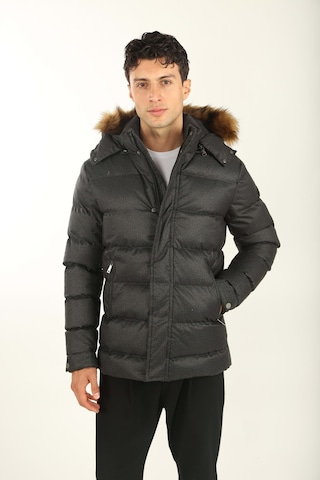 Erkek Kalın Şişme Kapüşonlu Kaban 001