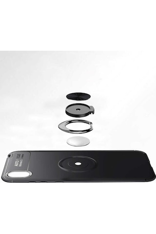 Huawei Y5 2019 Kilif Yüzüklü Magnetli Ravel Case 389753456