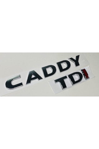 Vw Caddy 2011 - 2014 Tdi Tek Kırmızı Arka Bagaj Yazısı