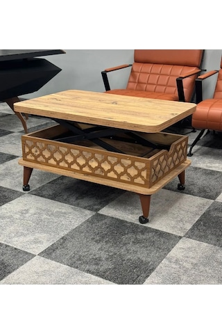 Kademeli Tekerli Akıllı Sehpa Atlantik Çam