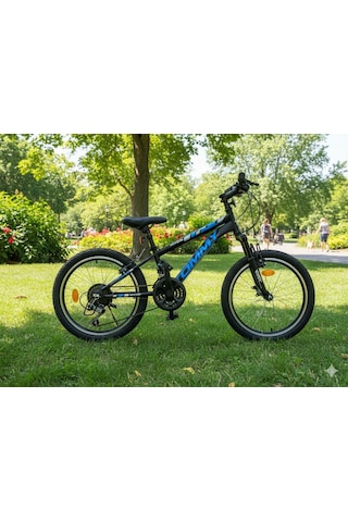 Tommybike 20 Jant Vitesli Bisiklet Duble Jant 21 Vites Ön Amortisörlü Çocuk Bisikleti Mavi