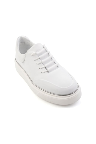Bambi Beyaz Hakiki Deri Erkek Sneaker E01585127543