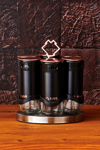 Neva N3037 Sweet Premıum Bitter Niş 6 Lı Baharat Seti Siyah