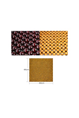 44x44cm Yaz Araba Saf Ahşap Boncuk Kare Koltuk Minderi Kırmızı