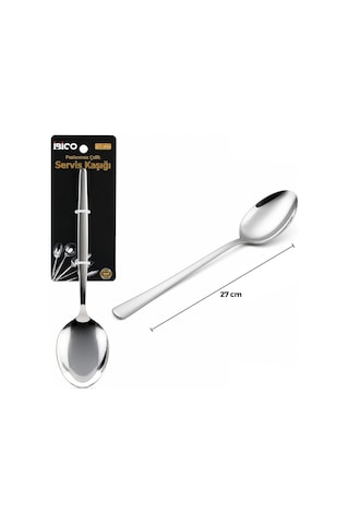 İbico İ22-446 Krom Metal Servis Kaşığı 27 Cm- 12'li Paket