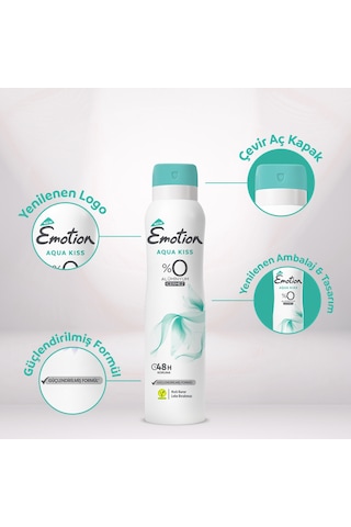 Emotion Aqua Kiss Kadın Sprey Deodorant 6 x 150 ML
