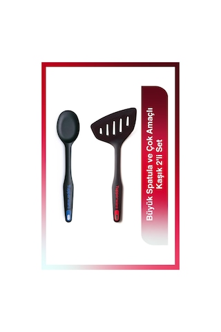 Tupperware Büyük Spatula ve Çok Amaçlı Kaşık 2'li Set