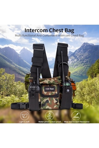 Pazly Yinitone Kullanışlı Intercom Göğüs Çantası - Hafif Ve Yumuşak Naylon, Siyah/kahverengi/mavi/yeşil Kahverengi