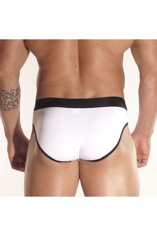 Don Moris Kontras Biyeli Erkek Slip (480015938) Beyaz - Siyah