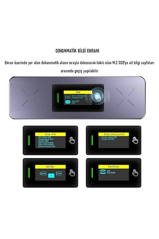 Jeyı İ9x Visual Smart Usb 3.2 Gen2 Ssd Muhafaza Kutusu