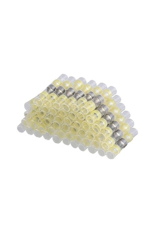 Sarı Lehimli Daralan Makaron Su Geçirmez Kablo Birleştirici 10ade