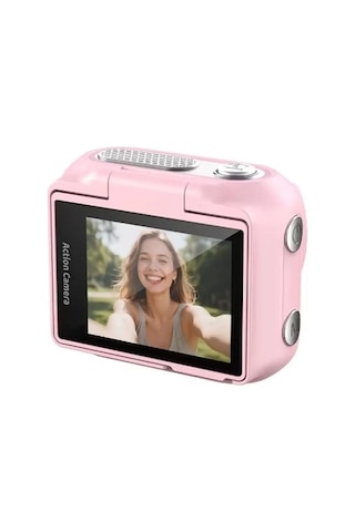1080p Dijital Video Kamera 32gb Kart Dijital Vlog Fotoğraf Makinesi Türkçe Pembe Najmaddin