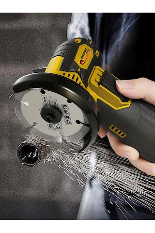 Germany Style Alman-MS365 Çift Akülü Açılı Şarjlı Avuç Taşlama Demir Kesme 75 MM