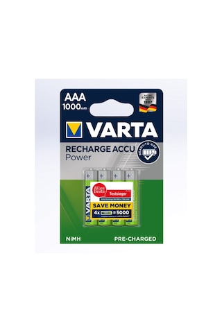 Varta 5703 1000 mAh AAA Ni-MH Şarj Edilebilir İnce Kalem Pil 4'lü