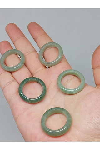 Aventurin Taşı Yüzük 6mm Kalınlığında Standart Ölçü 51494 Çok REnkli