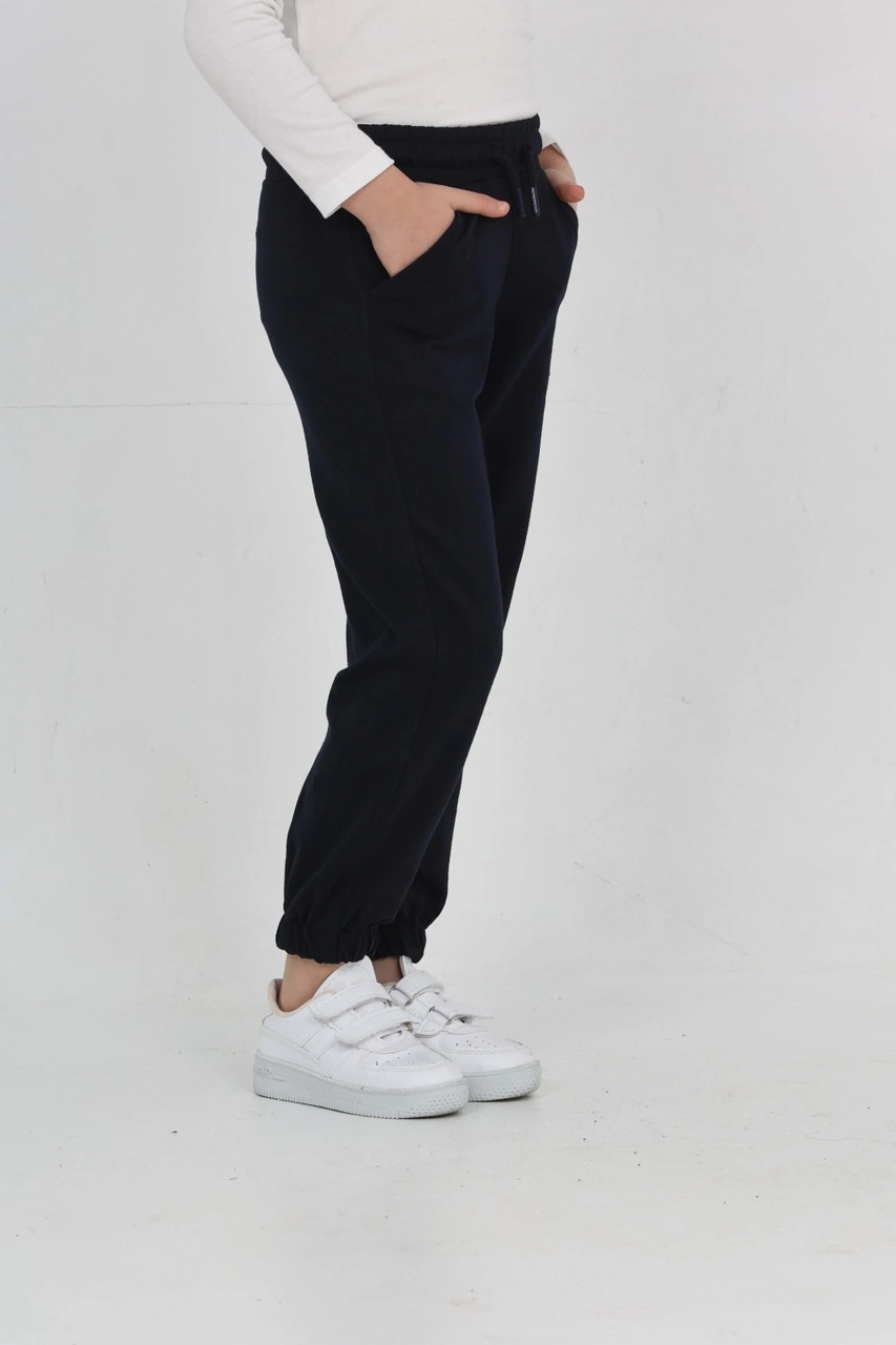 Toontoy Kız Çocuk Tonaton Nakışlı Eşofman Alt Lacivert