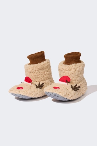 Defacto Kadın Fall İn Love Yılbaşı Geyik Temalı Ev Botu Y4903az24wnbn61 Kahve Kahverengi