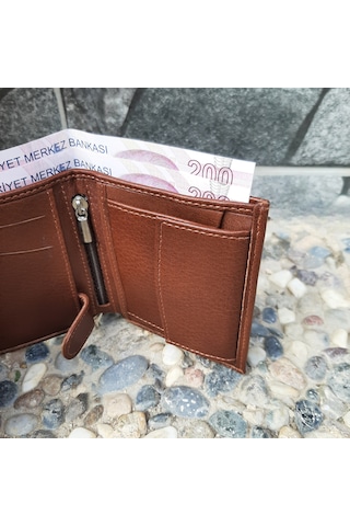 Gvnbag Hakiki Deri Erkek Bozuk Para Gözlü Taba Mini Cüzdan Gvn-0131