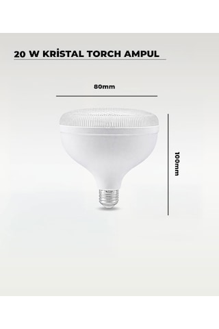 20w Kristal Torch Led Ampul Beyaz Işık