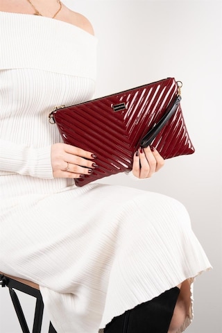 Silver Polo Sp1034 Kadın Portföy & Clutch Kapitone V Rugan Bordo-rugan Bordo