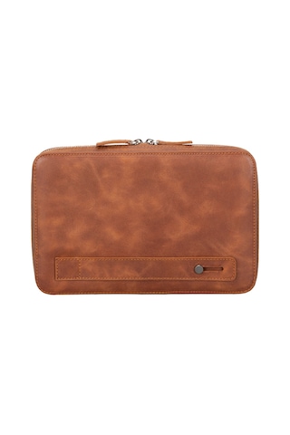Bloominbag Arcadia Sandy Tan Premium Deri Teknoloji Kablo & Aksesuar Düzenleyici Taba