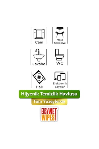 Vebox Easy Wet Wipes Yüzey Temizleme Havlusu 100 Yaprak