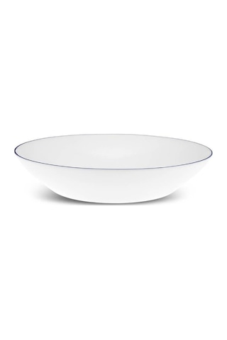 Karaca Milano Opal Cam Blue Rim Pasta Tabağı 22 cm