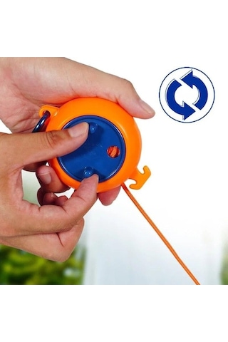 Didadodo Turuncu 10m Delikli Olmayan Çamaşır İpi Geri Çekilebilir Taşınabilir Seyahat Kurutma Rafı Açık Kamp Rüzgar Geçirmez Taşınabilir Asılı Çamaşır İpi - Küçük Ve Pratik Turuncu