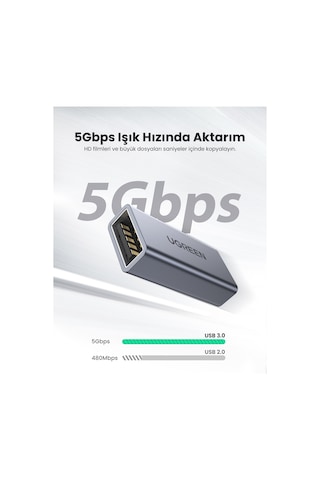Ugreen Usb-a 3.0 Uzatma Birleştirme Adaptörü, 20119