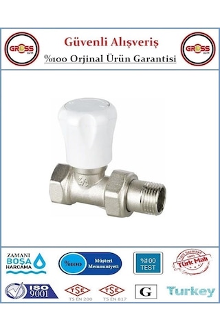 Şenpres Düz Radyatör Vanası - %100 Prinç - 1/2'' Şenpres Düz Radyatör Vanası - %100 Prinç - 1/2''