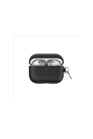 Apple Uyumlu AirPods Pro 3 Wiwu Hc-201 Parmak İzi Bırakmayan Deri Kılıf Siyah Siyah