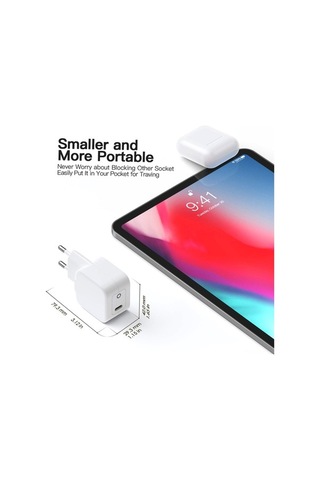 Novahub Pratik Ve Güvenli Pd20w Usb-c Şarj Cihazı, Hızlı Şarj, Kompakt Tasarım, Beyaz