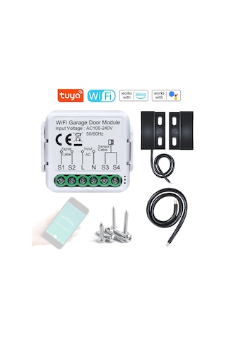 Tuya Wifi Garaj Kapısı Açıcı Denetleyicisi Cep Telefonu Alexa İle Uyumlu Uzaktan App Kontrolü