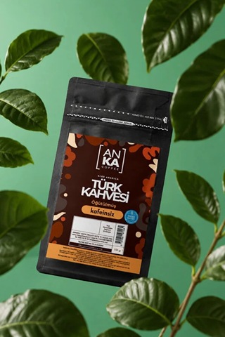 Anka Coffee Kafeinsiz Öğütülmüş Türk Kahvesi Çekirdek Kahve 200 G