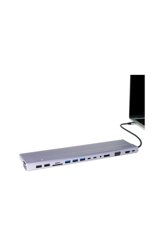 Vcom Cu4703 Type-c Dock Hdmı Dp Vga Usb Ethernet Kart Okuyucu