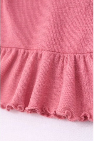 For My Baby Fitilli Kumaş 2 Li Kız Bebek Takım Şortlu Yazlık Pembe